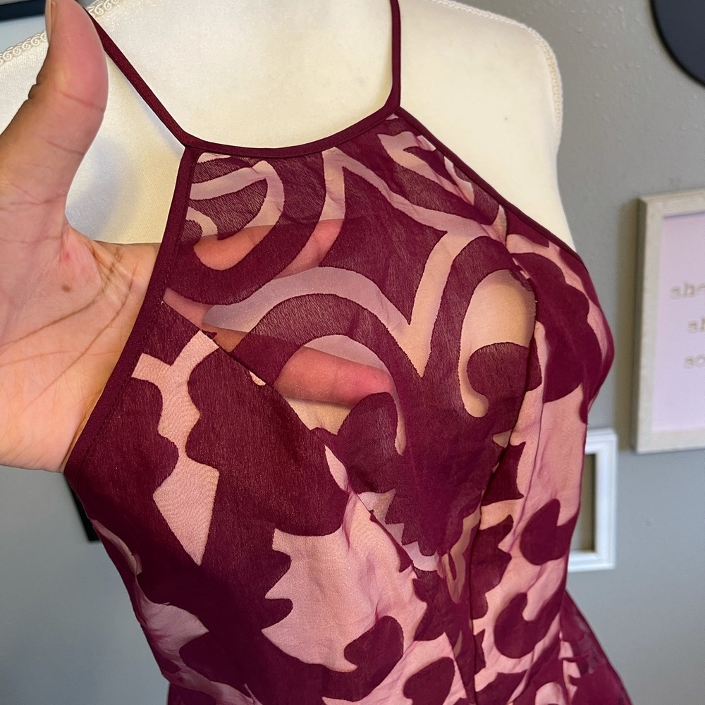 Keepsake Romantic Rebel Burnout Lace Dress L - Picture 9 of 13